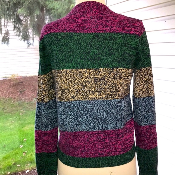 Women’s Colorful VINTAGE Sz S EUC HEART PATTERN LOFT Pullover SWEATER Sz S - Picture 4 of 10